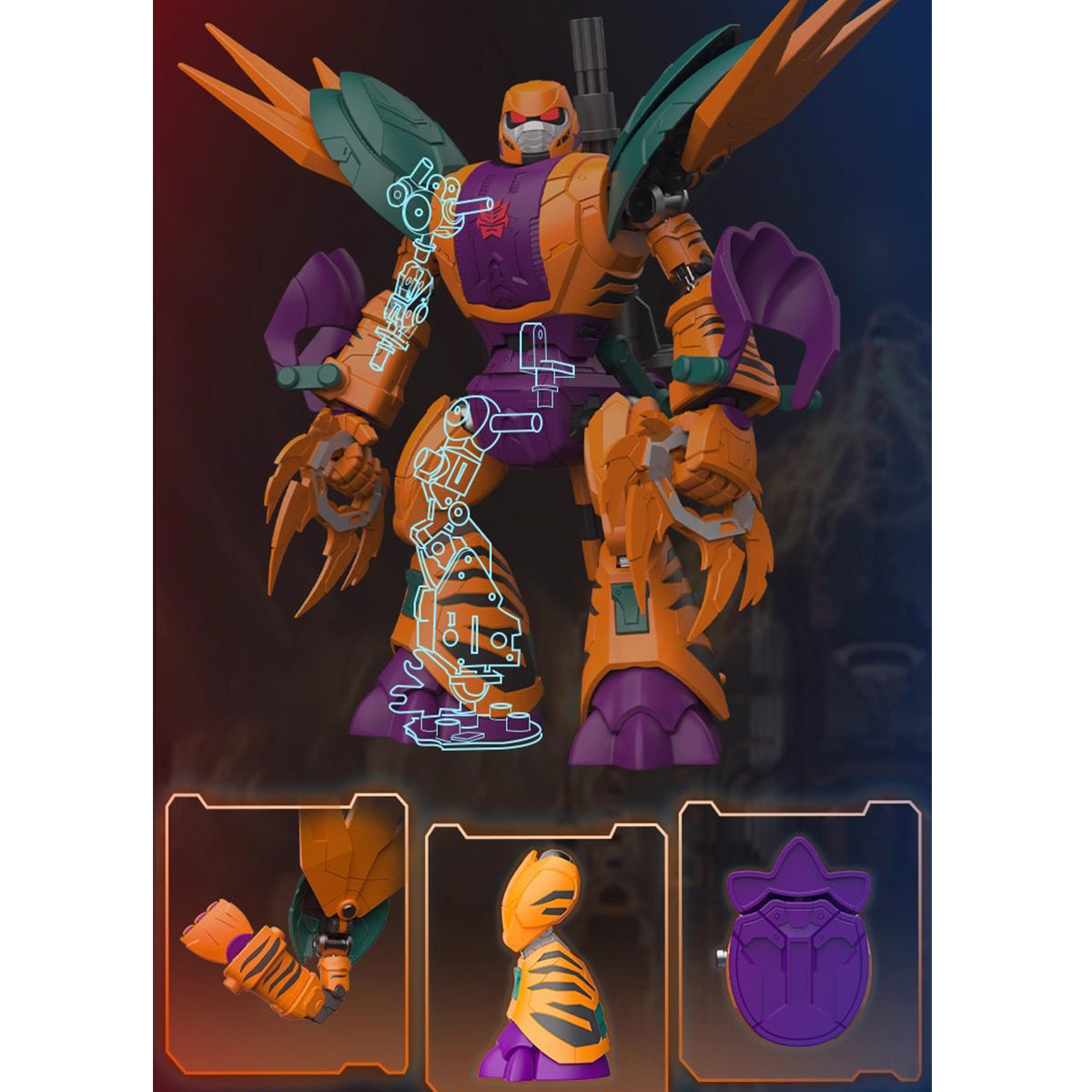 Model Universe RoboWarriors Transformable Beast: Lolo's Adventures Tiger King Alloy Finished Model Action Figure