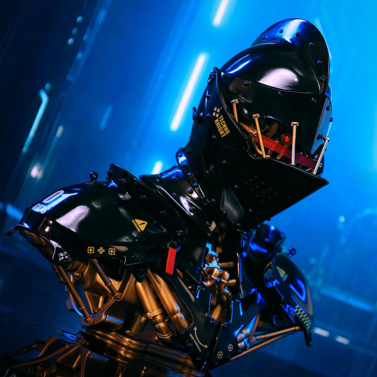 WeArtDoing, Cyber Knight Obsidian Dark/Star Silver/Gleam Void, Art Statue