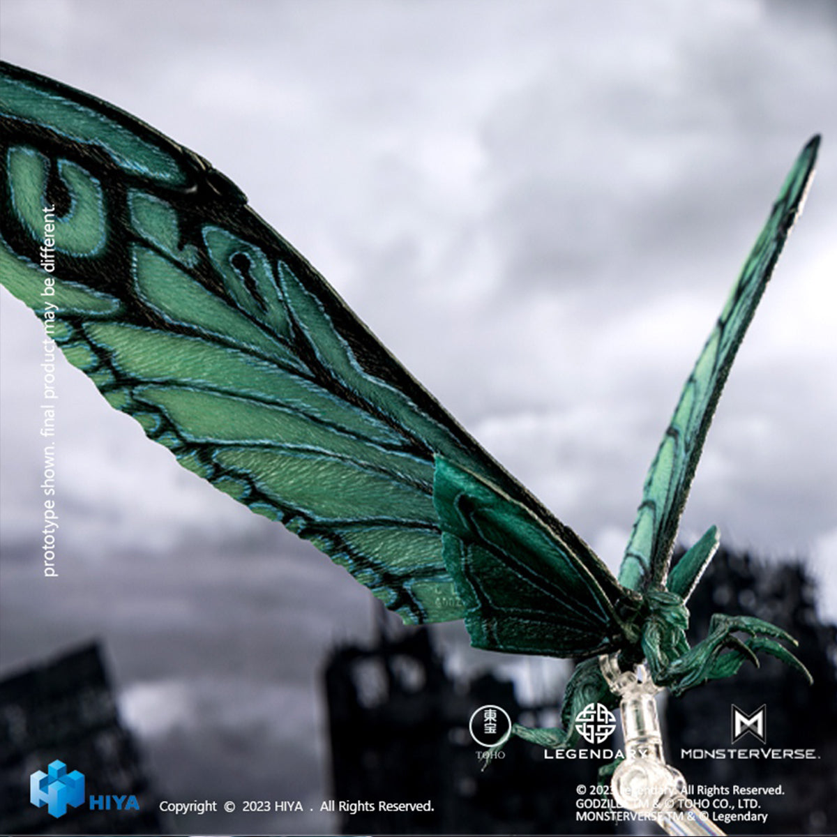 HIYA Godzila: King of the Monsters Mothra Sky Blue Beast EBG0411 Exquisite Basic Series Monster Action Figure