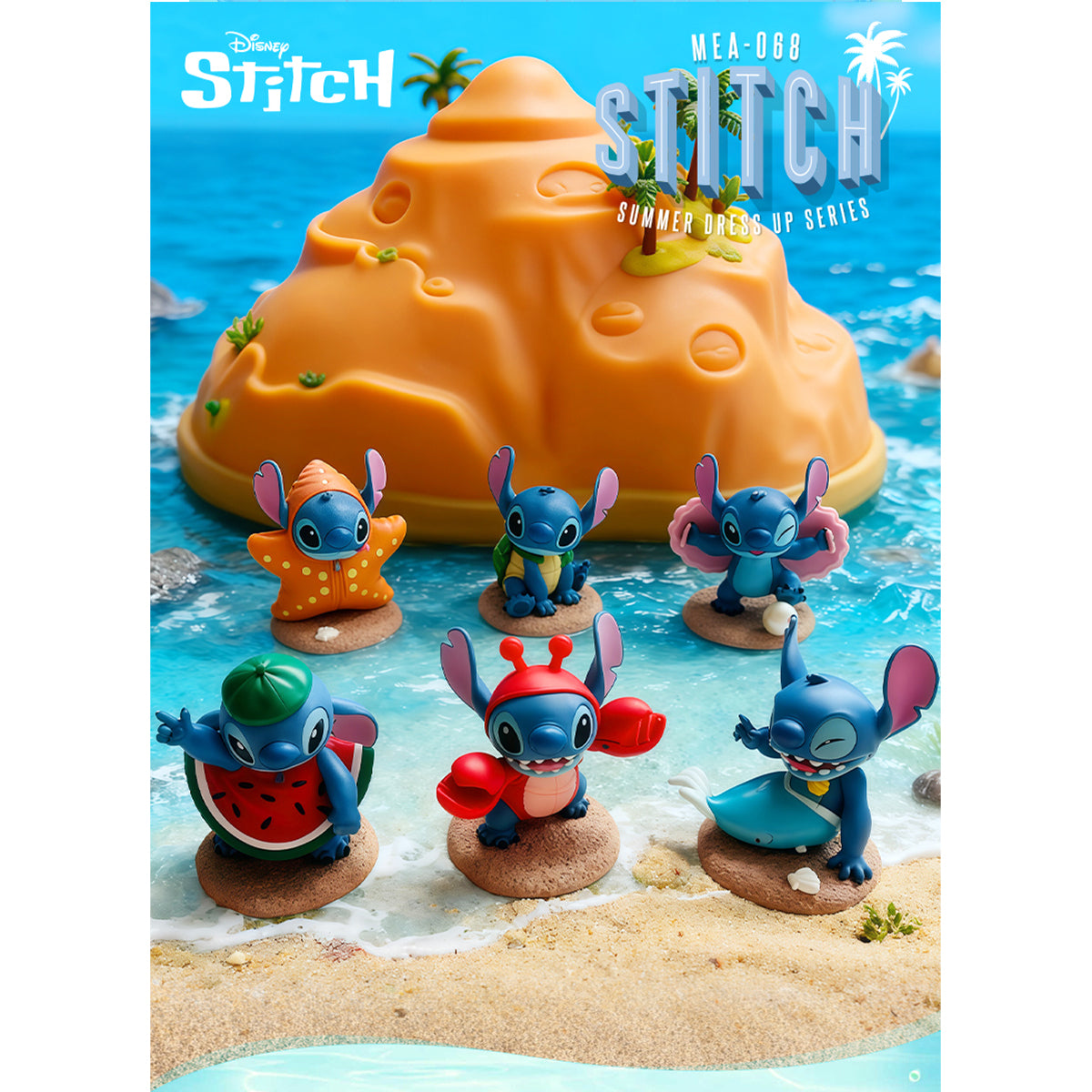 Beast Kingdom MEA-068 Stitch Summer Dress Up Series Single Blind Box Figure