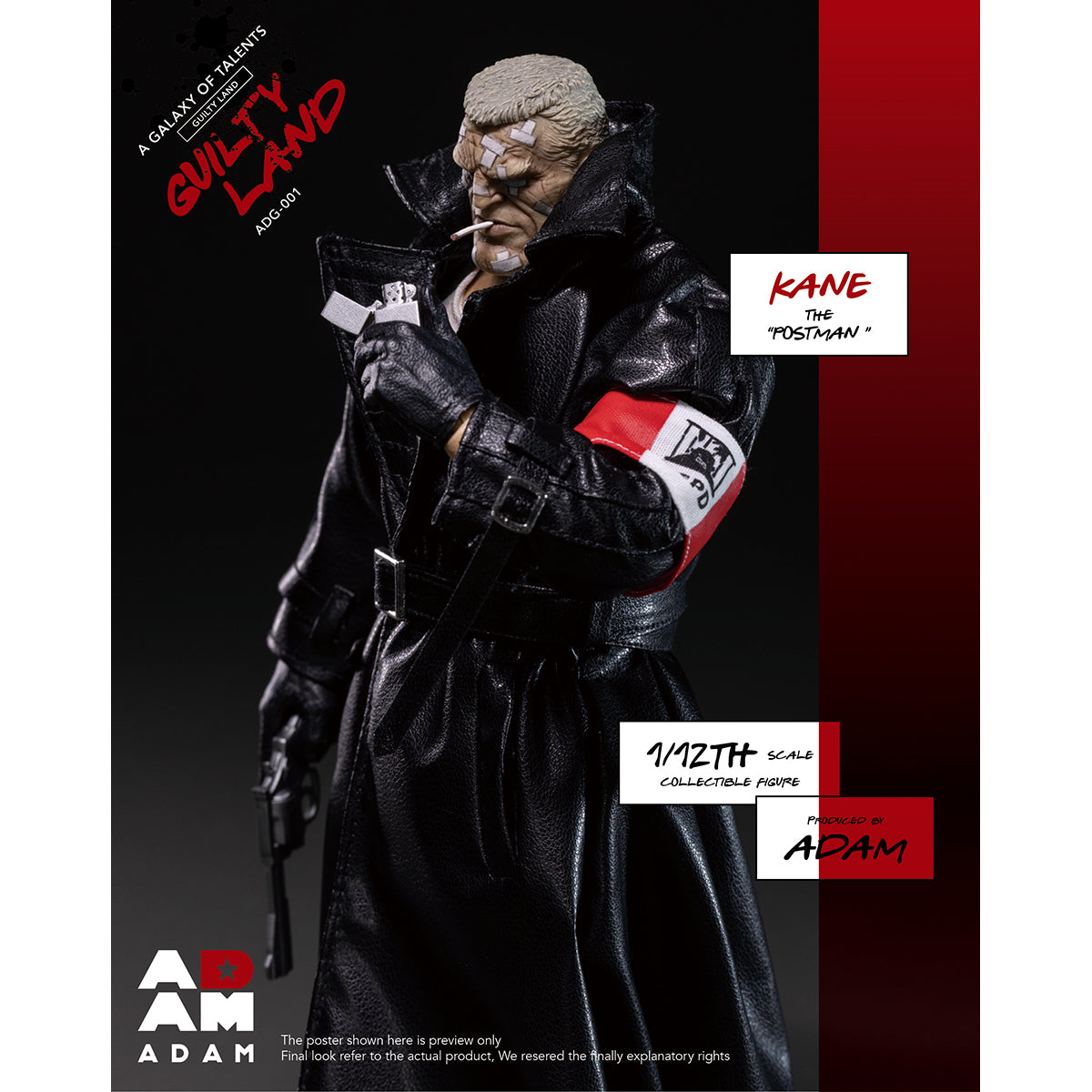 ADAM Guilty Land - Kane The Postman 1/12 Scale Action Figure