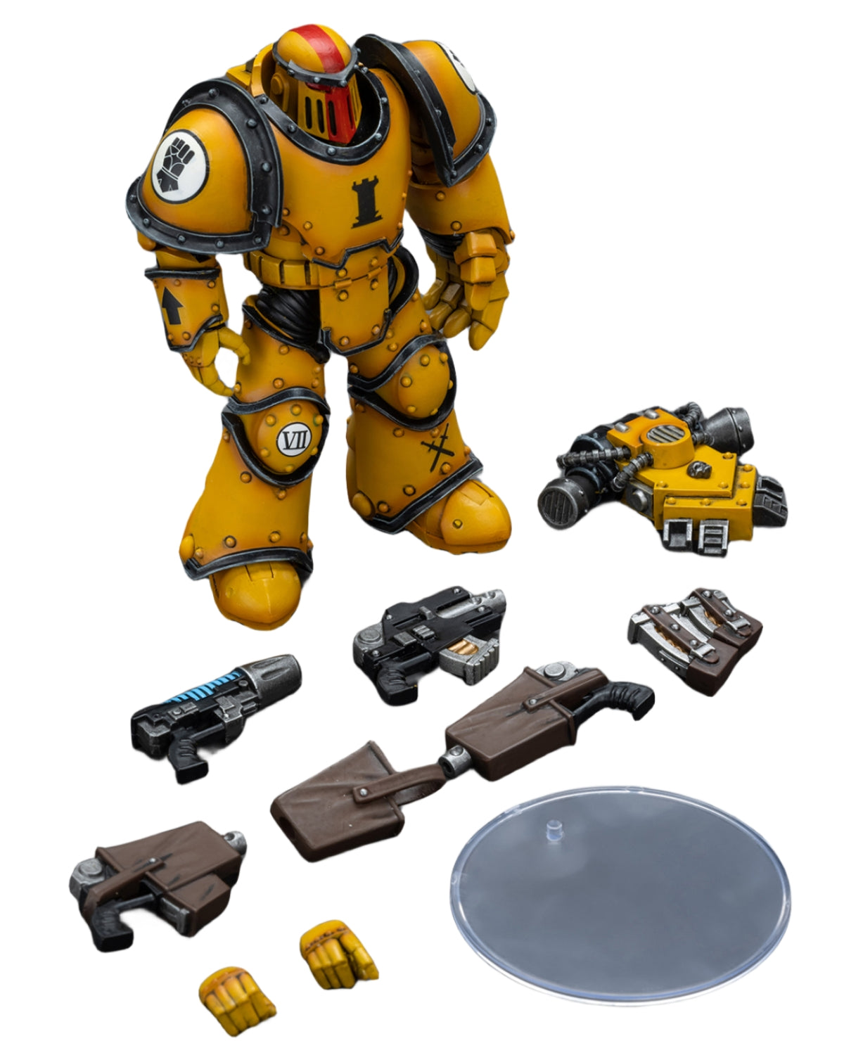 Figurine de collection JoyToy 40K : Imperial Fists Legion MkIII Tactical Squad Sergent avec Power Fist, échelle 1:18, figurines d'action JT9060