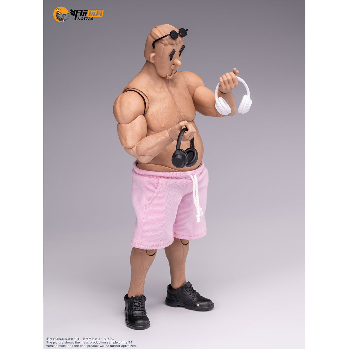 NOTTAA, Articulated joints Middle-aged Square-headed Suntan-Skined, 1/12 Scale Action Figure Body