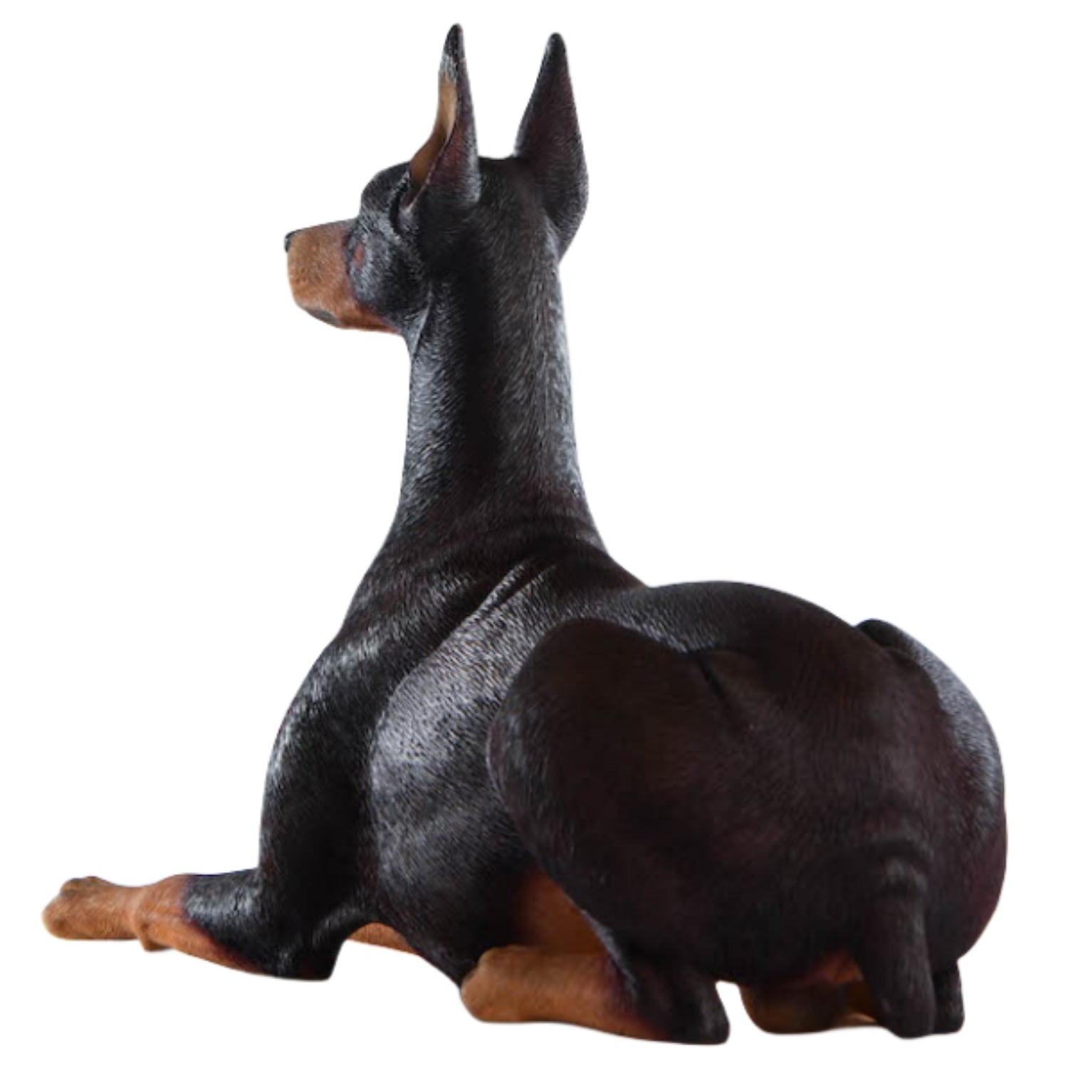Figura de perro coleccionable JXK: Doberman Pinscher, pintada a mano por expertos, realista, de resina segura, miniatura a escala 1:6.