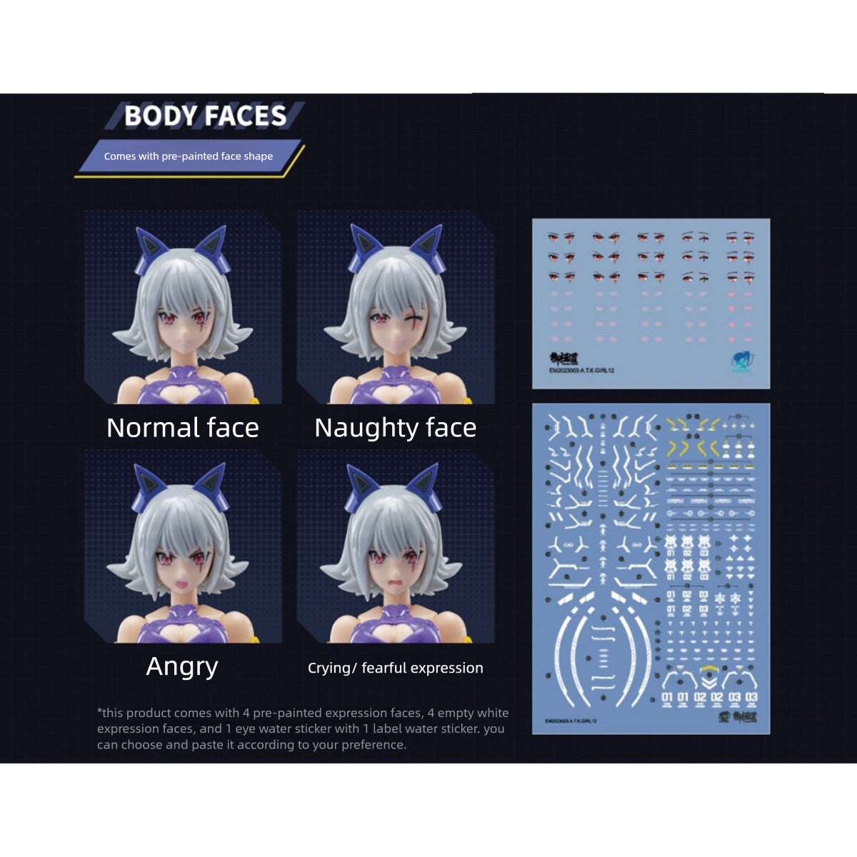 Eastern Model FENRIR Mecha Girl Wolf Girl 1/12 Scale Model Kit