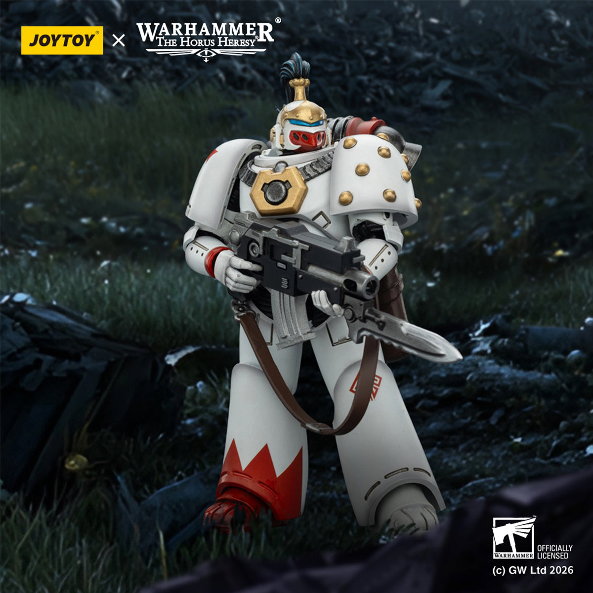 JOYTOY Warhammer 40,000 White Scars MKVI & MKIll Tactical Legionary 1/18 Scale Action Figure