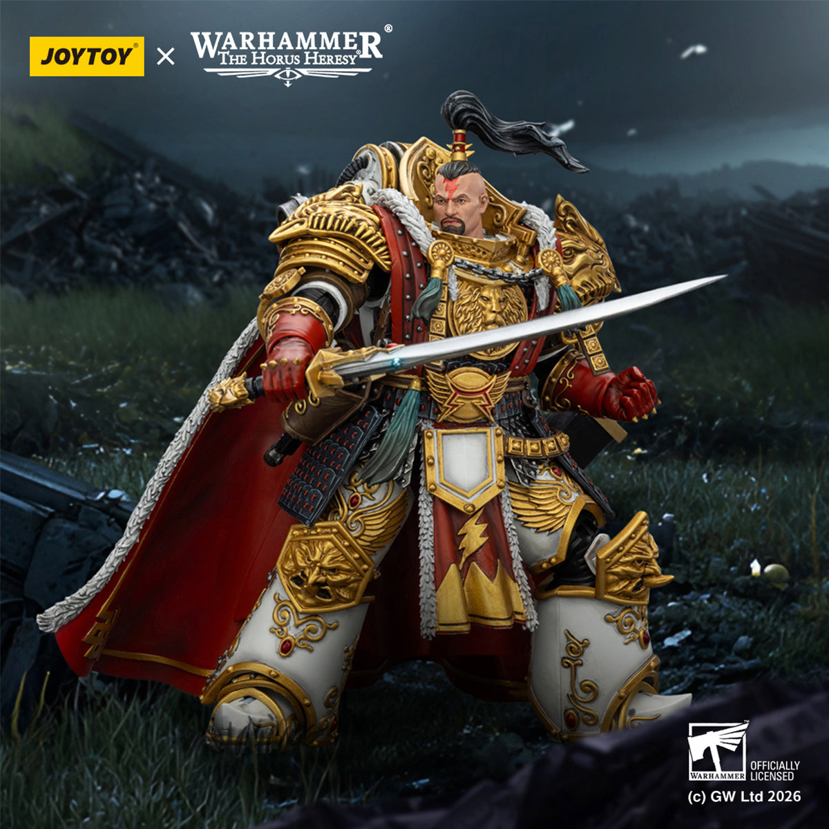 JOYTOY Warhammer JT03363 White Scars Jaghatai Khan Primarch of the Vth Legion 1/18 Scale Action Figure
