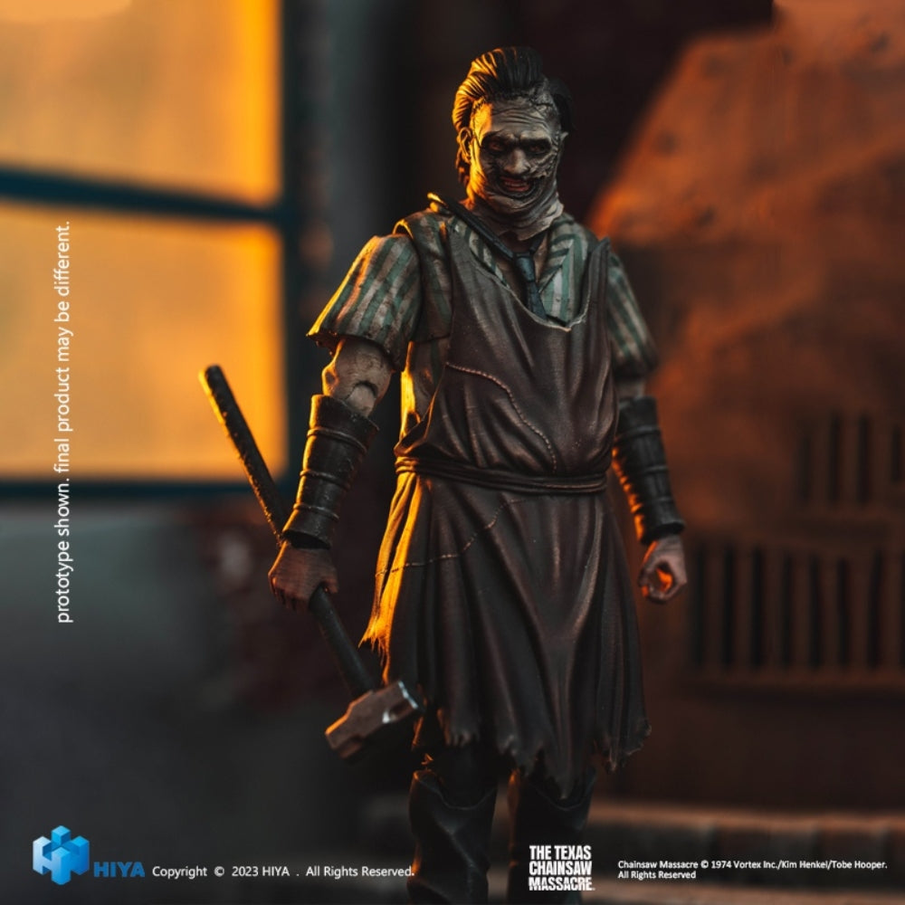 HIYA : Massacre à la tronçonneuse - Masque de tueur Leatherface, figurine d'action complète