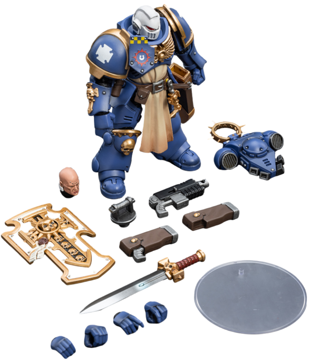 Figurine de collection JoyToy 40K : Ultramarine Bladeguard Veteran 03, échelle 1:18, JT2344 (Veteran 03)