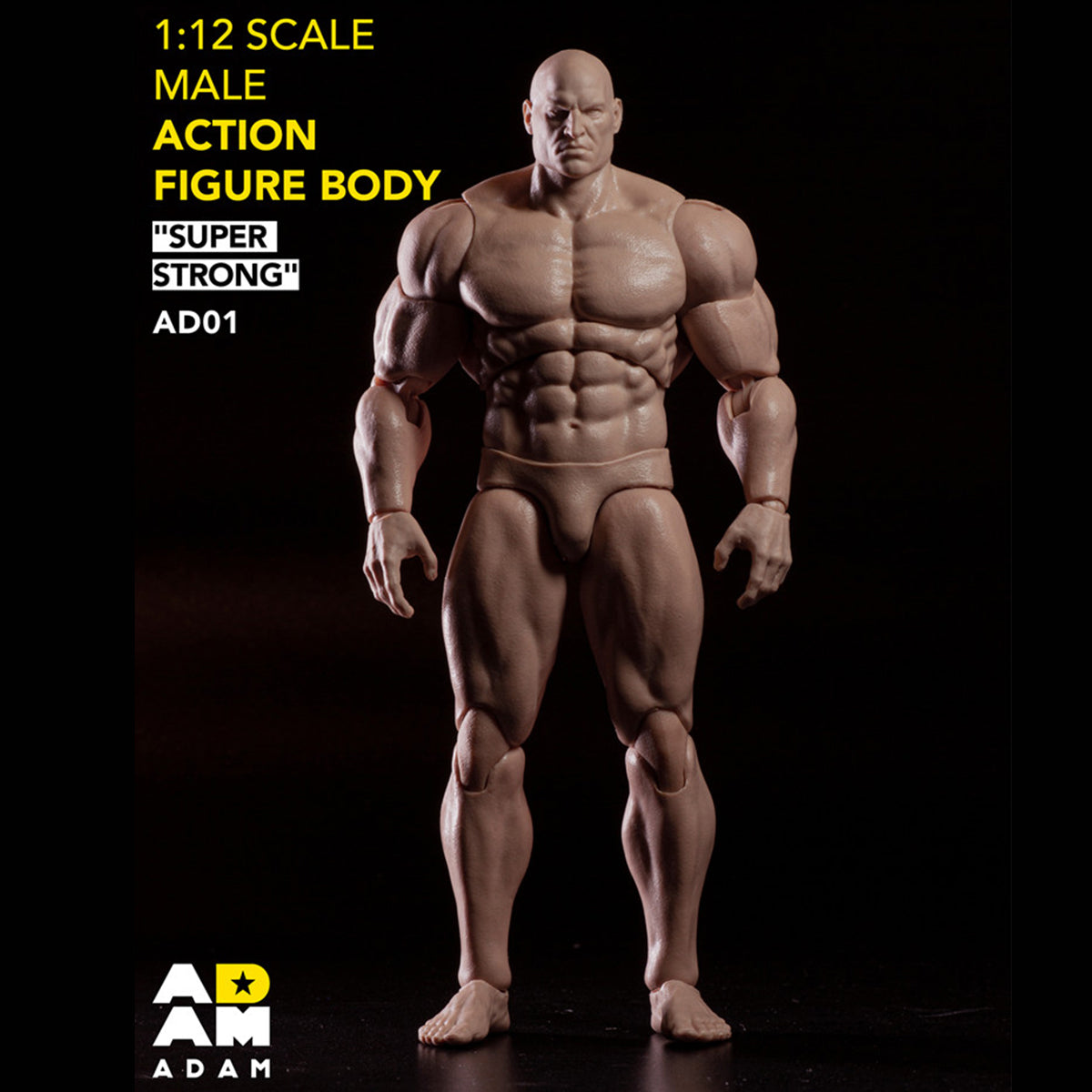 ADAM Articulated joints Male Muscular Suntan-Skined 1/12 Scale Action Figure Body