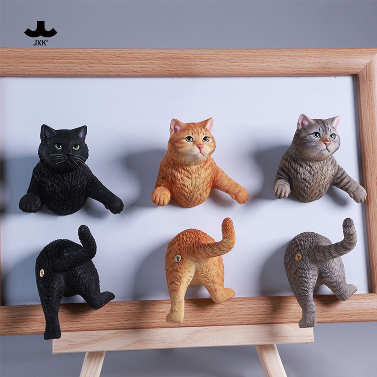 JXK Channel Cat Static Expertly Hand-Painted Lifelike Animal Figurine