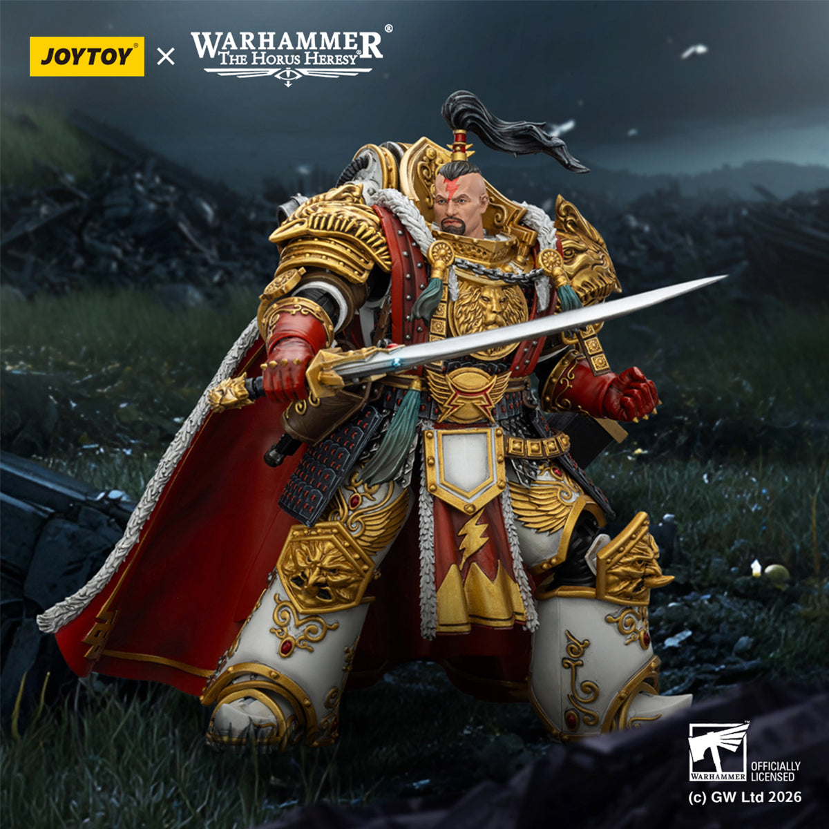 JOYTOY Warhammer JT03363 White Scars Jaghatai Khan Primarch of the Vth Legion 1/18 Scale Action Figure