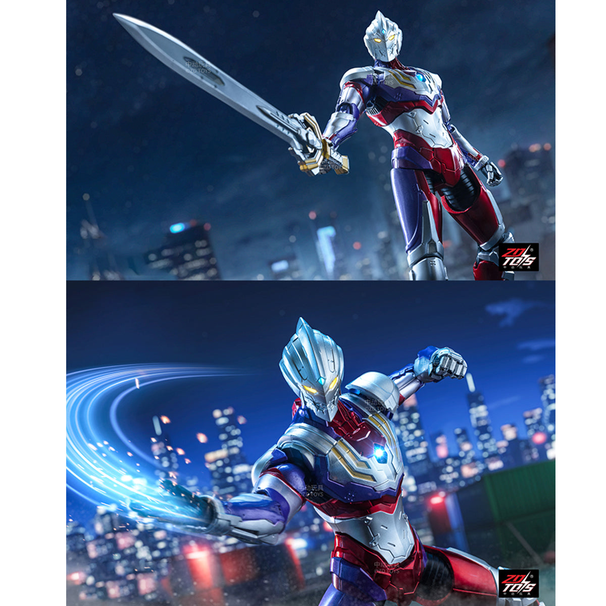 ZD Toys 1/10 Ultraman Tiga UA-A07 Action Figures