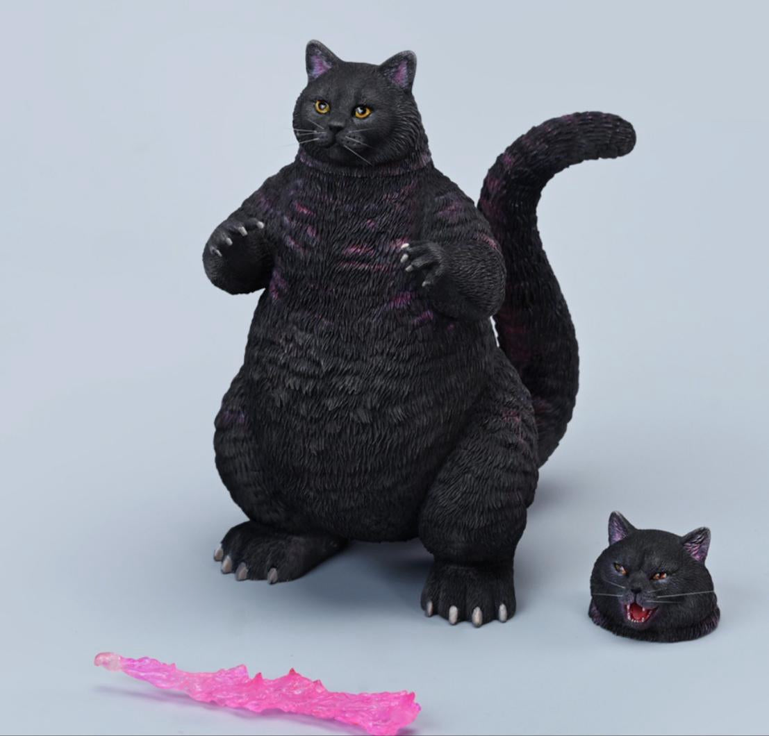 JXK JXK226B Black Meowzilla Expertly Hand-Painted, Lifelike Animal Figurine