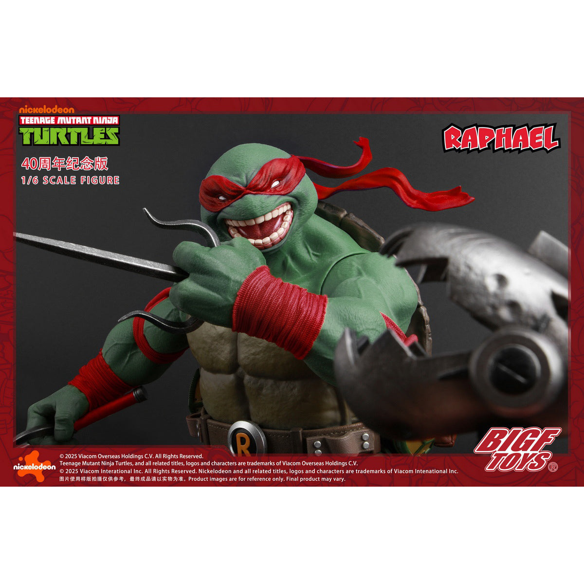 BIGFTOYS TNMT Raphael 40th Anniversary Edition BIGF-002 1/6 Scale Action Figure
