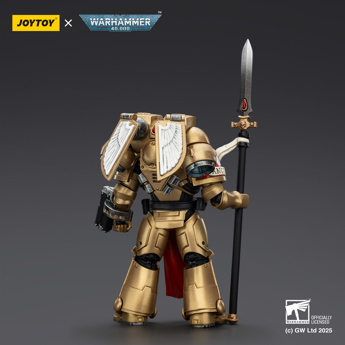 (Only Shipped to the US) JOYTOY Blood Angels Sanguinary Guard 2 with Angelus Boltgun and Encarmine Spear JT01857 1/18 Scale Action Figure