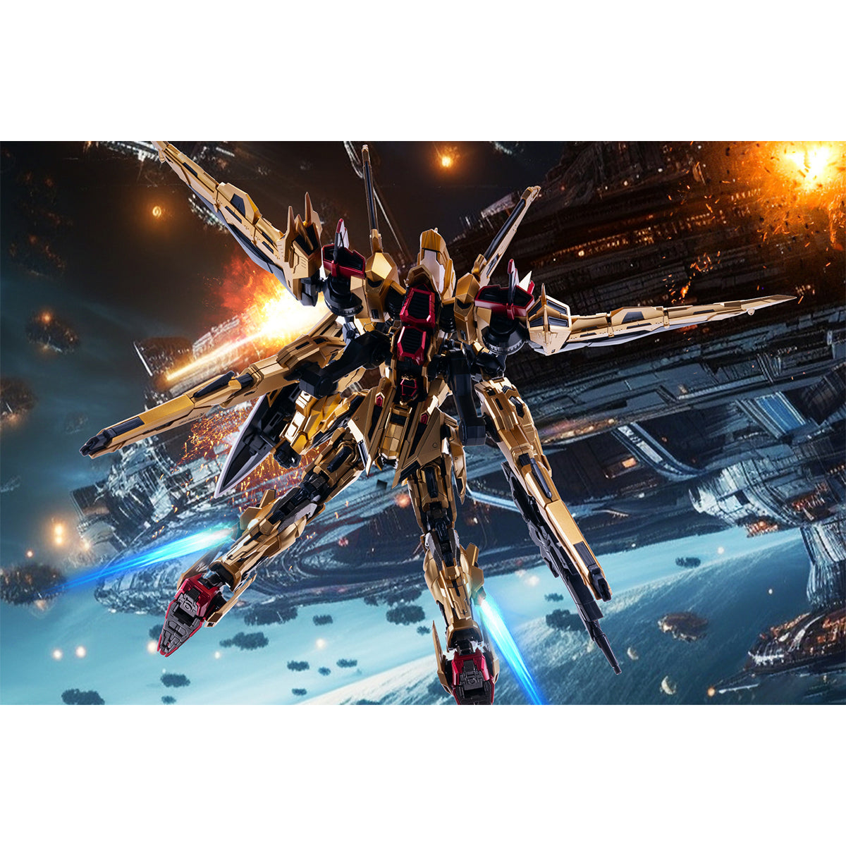 AURORA DAWN BREAKER Akatsuki Shiranui Double Backpack Alloy Frame 1/100 Scale Model Kit