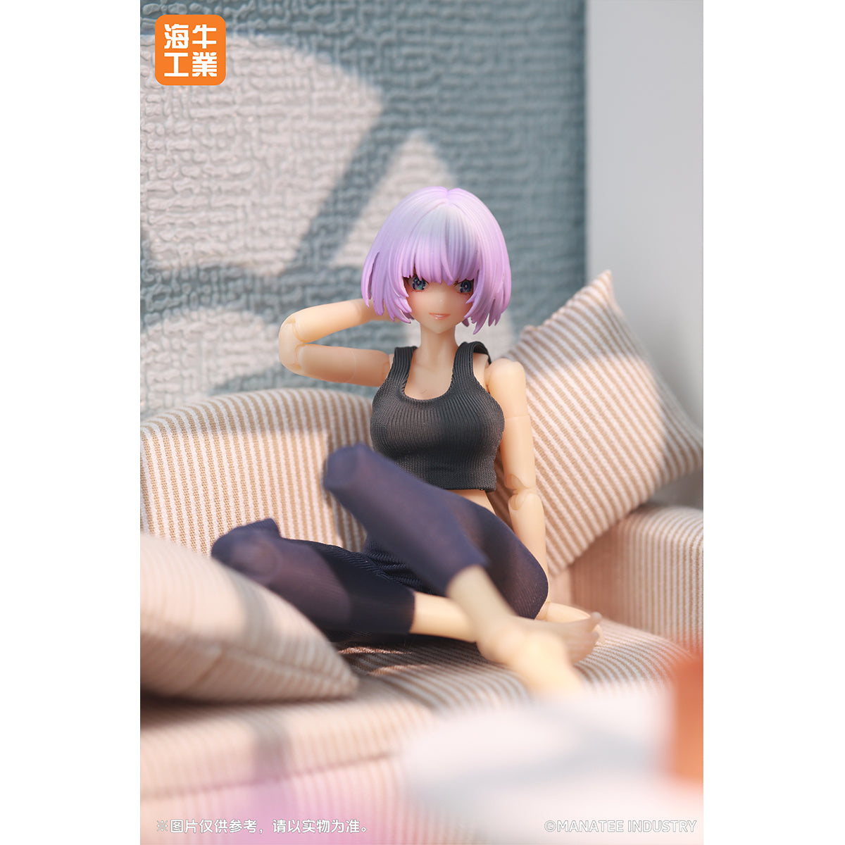 (Only Shipped to the US) MANATEE INDUSTRY 1/12 Commemorative Limited Edition Desktop Wars Yoga Day Inanna Purple Hair Mex-01 Action Figures