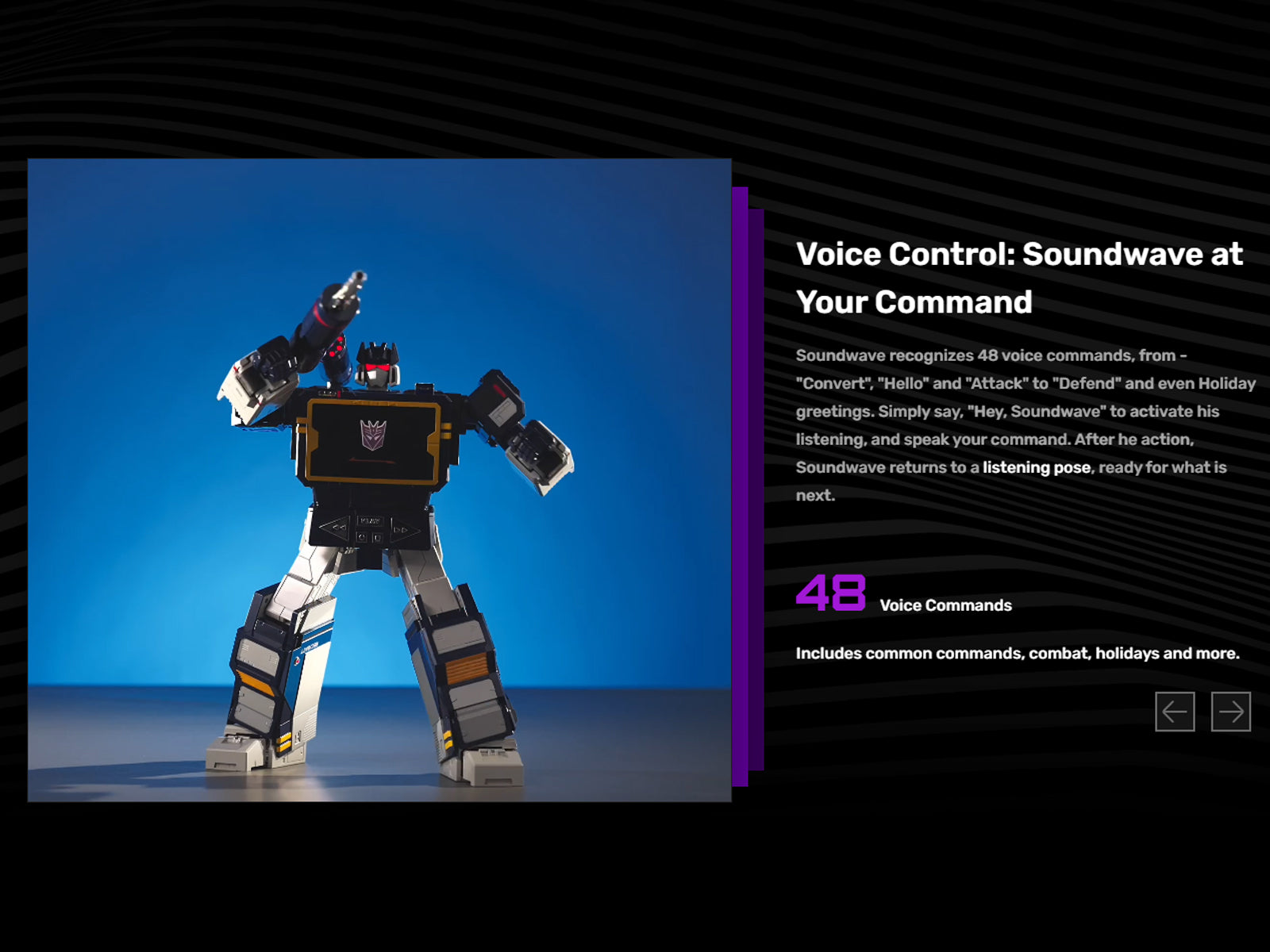 Robosen 36.4cm Flagship Series Transformers G1 Soundwave SBG1 English Version Action Figures Model