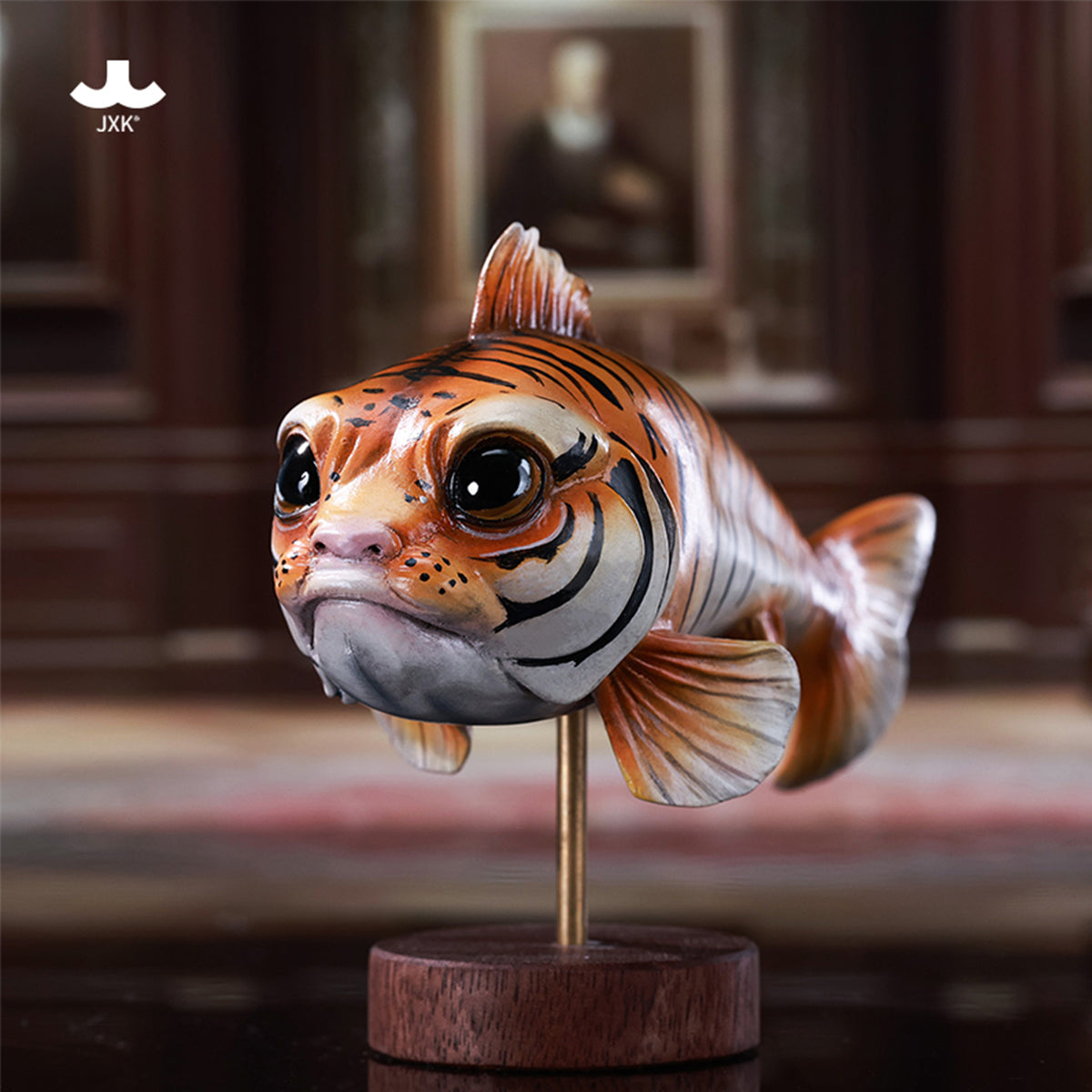 JXK Tiger-Growl Fish Static Expertly Hand-Painted Lifelike Animal Figurine