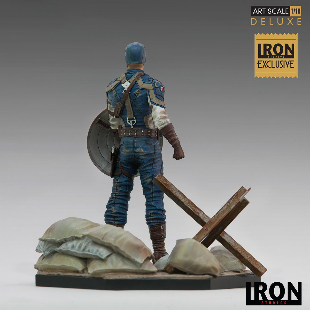 Iron Studios MARCAS18019-10 MCU 10th Years Anniversary Captain America 1/10 Scale Art Statue