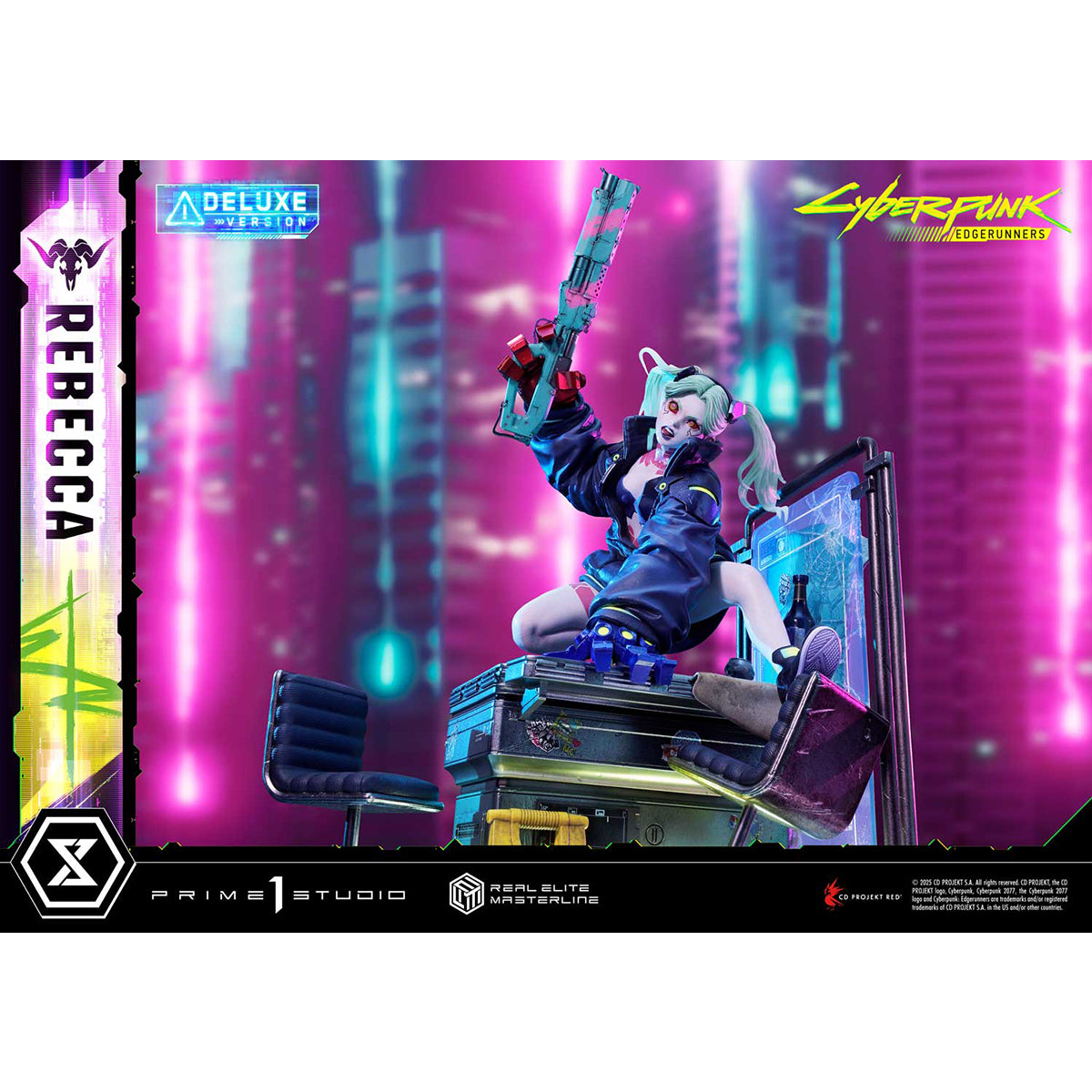 Prime 1 Statue, Cyberpunk Edgerunners Rebecca, 1/4 Art Anime Statue