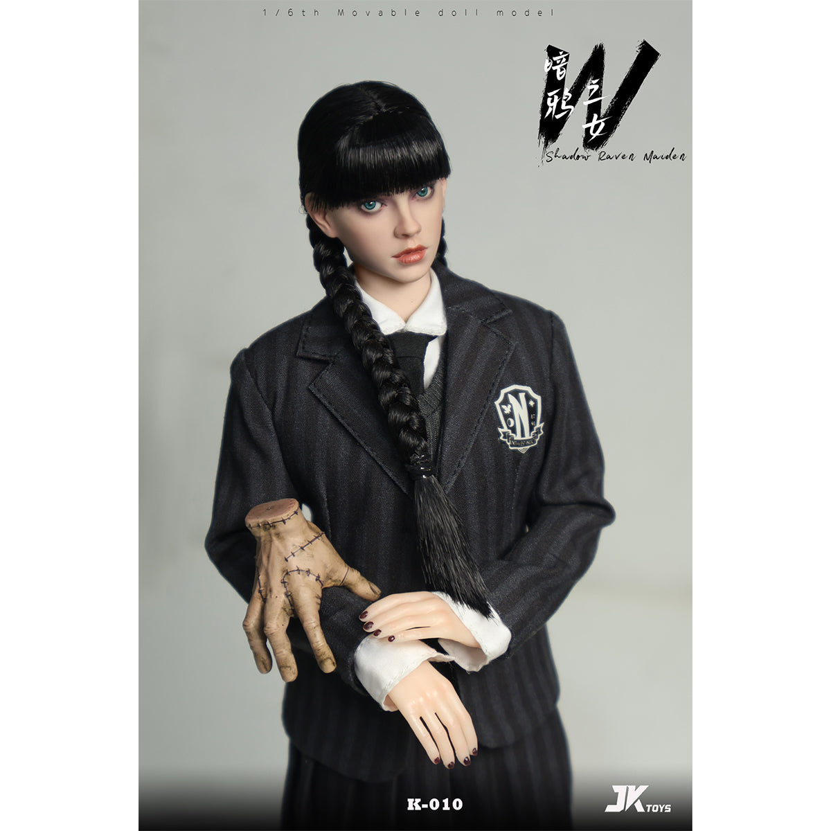 JKTOYS Shadow Raven Maiden Wednesday K-010 1/6 Scale Action Figure