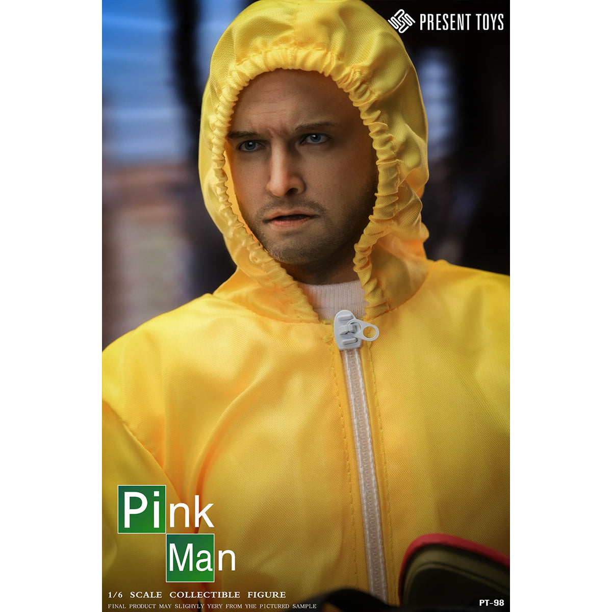 PRESENT TOYS, Pink Man/Toxic White/Scene Set, Action Figures