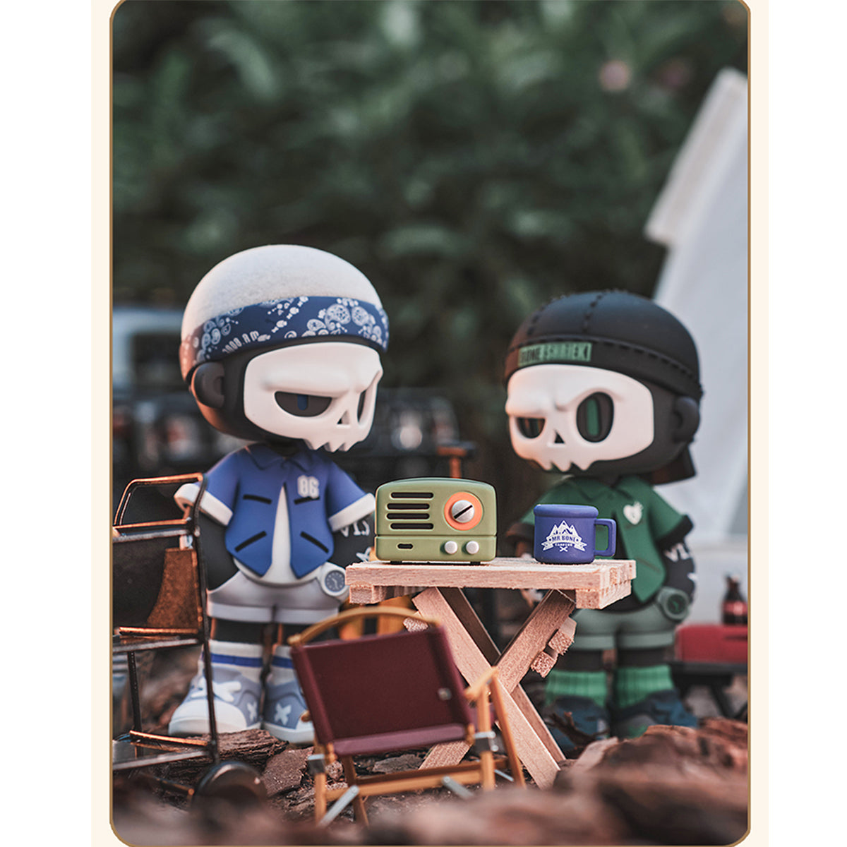 MR.BONE Fourth Generation Camping Mask Blind Box Figure