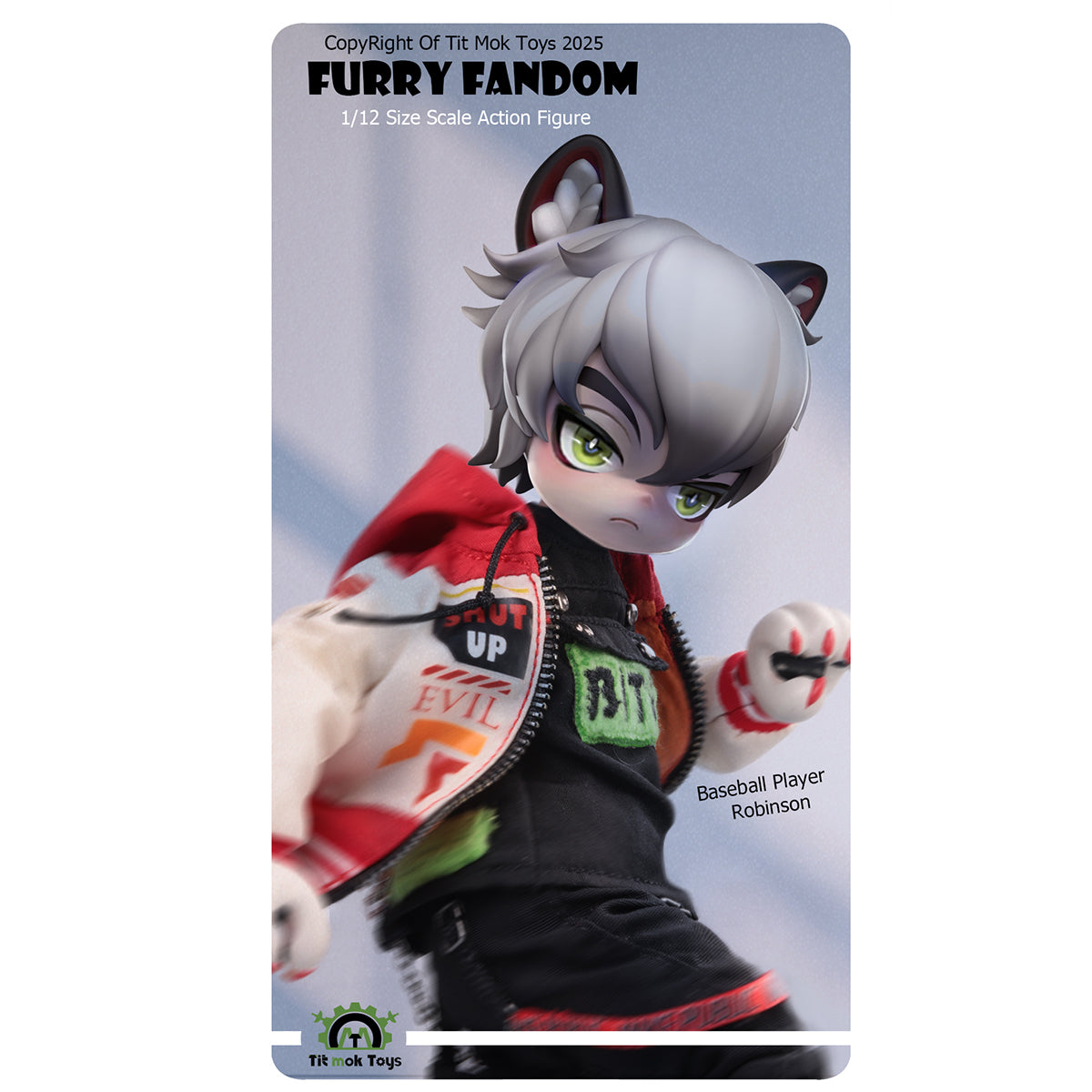 Tit Mok Toys Poseable Beastman Baseball Prodigy Robinson 1/12 Scale Furry Series Action Figure