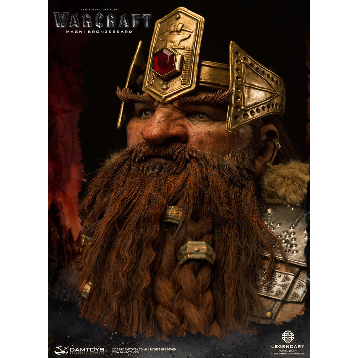 DAMTOYS DMLW09 Epic Series Warcraft movie – Magni Bronzebeard 25-inch Premium Art Statue
