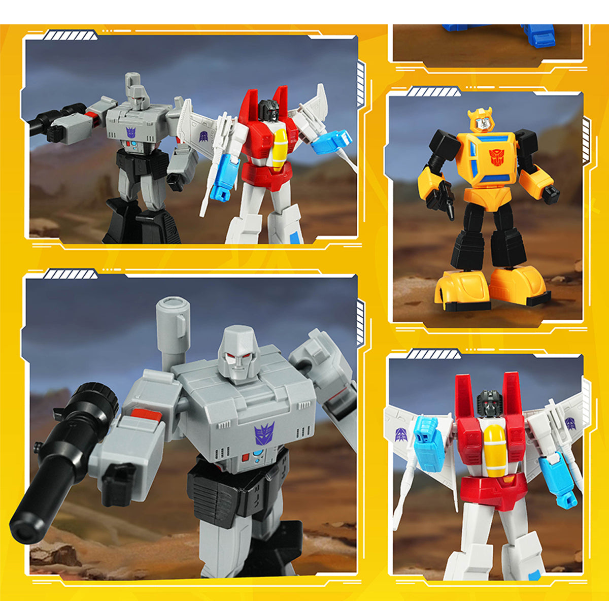 Yolopark Transformers G1 Animation BMK Optimus Prime Megatron Bumblebee Starscream Set Model Kit