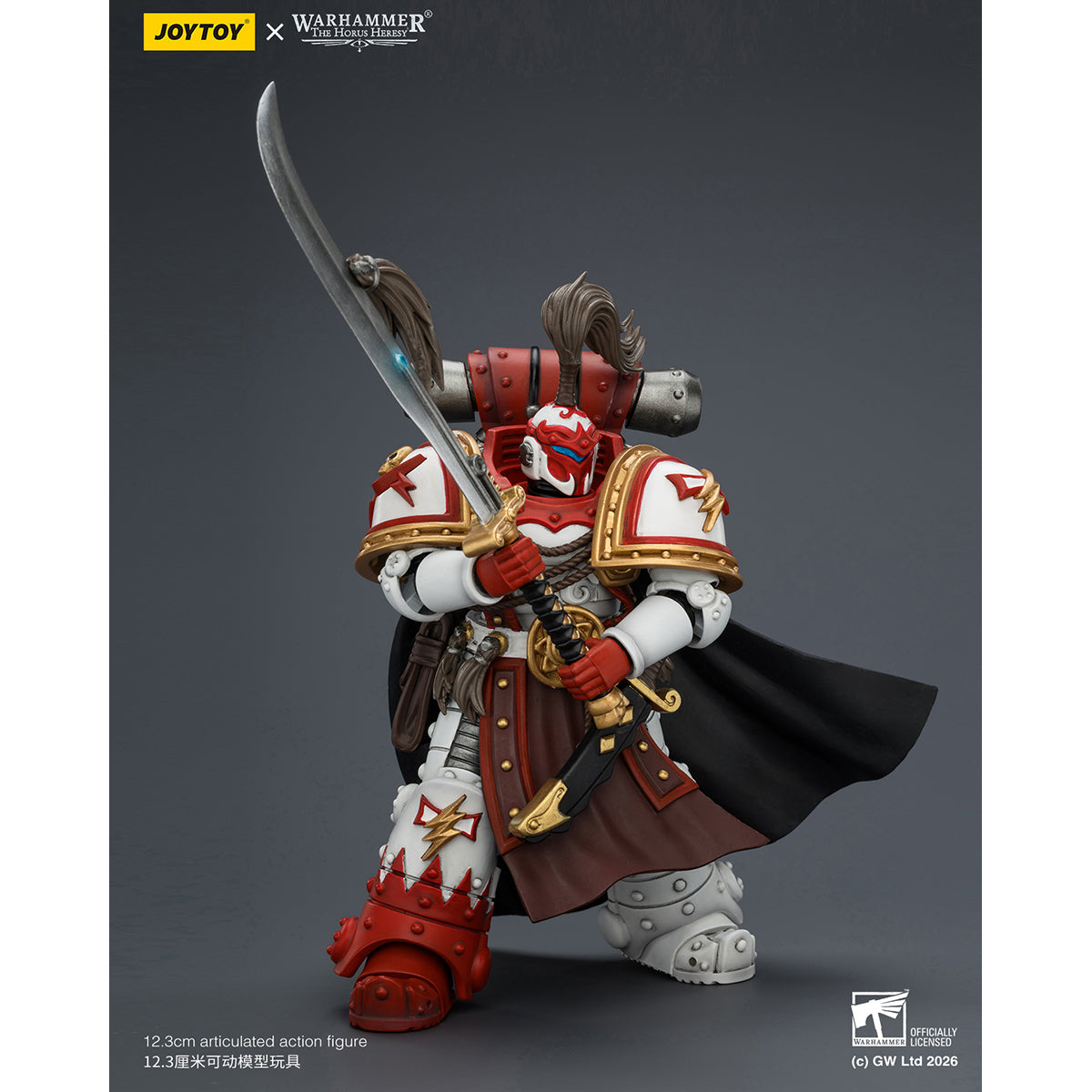 JOYTOY Warhammer 40,000 White Scars Contemptor Dreadnought & Hibou Khan Seeker of Atonement & Qin Xa - Master of the Keshig 1/18 Scale Action Figure