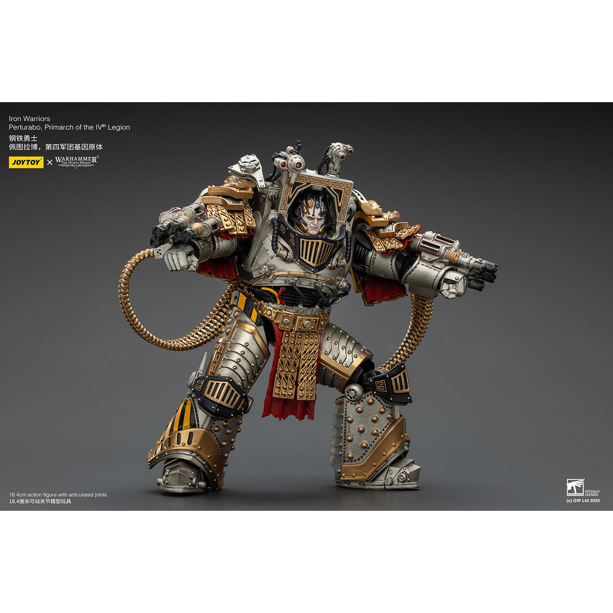 JOYTOY Iron Warriors Perturabo Primarch of the lVth Legion JT01819 Warhammer 1/18 Action Figure