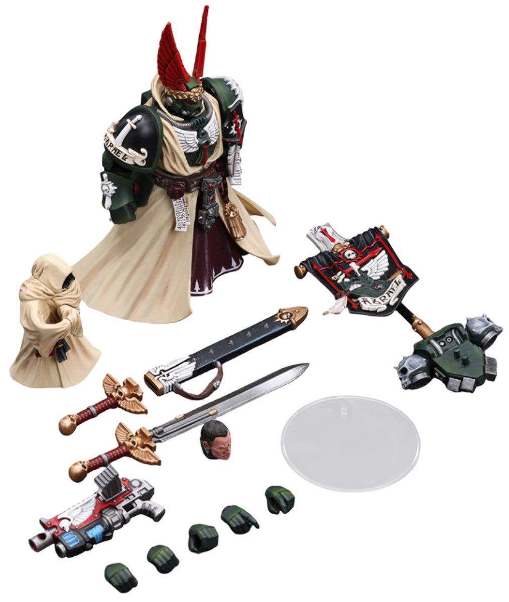 Figurine de collection JoyToy 40K : Grand Maître suprême des Dark Angels Azrael, échelle 1:18, JT7899 (Azrael)