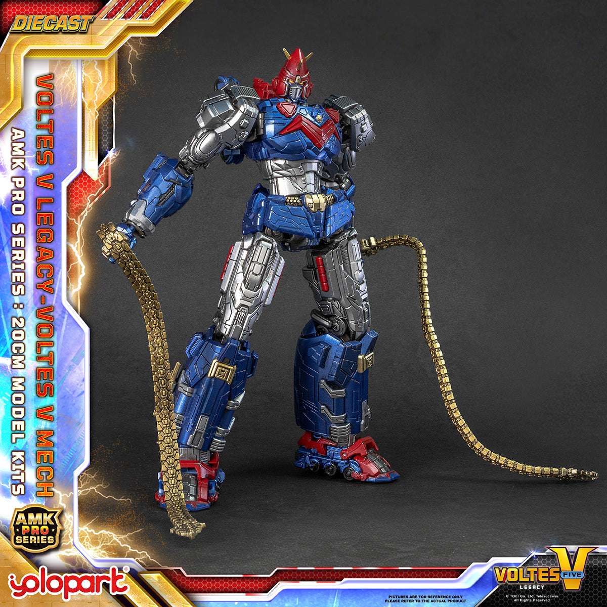 Yolopark AMK PRO Series Choudenji Machine Voltes V Assembly Model Kits