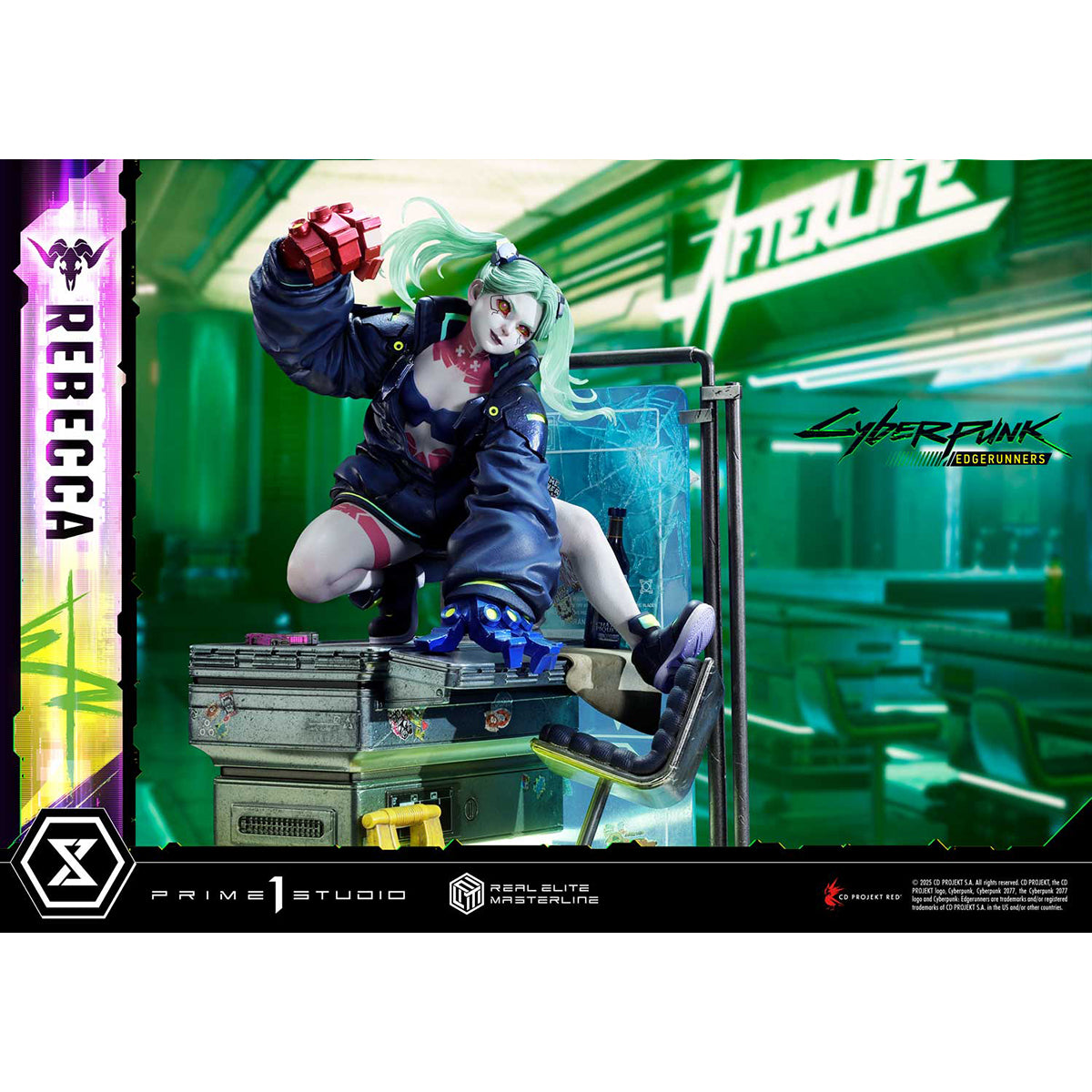 Prime 1 Statue, Cyberpunk Edgerunners Rebecca, 1/4 Art Anime Statue