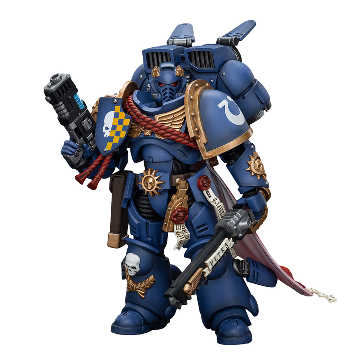 Figura coleccionable JoyToy Warhammer La Herejía de Horus: Legión de los Puños Imperiales Cataphractii, Escuadrón de Exterminadores, Legión Cataphractii con Puño Sierra, escala 1:18, JT9398