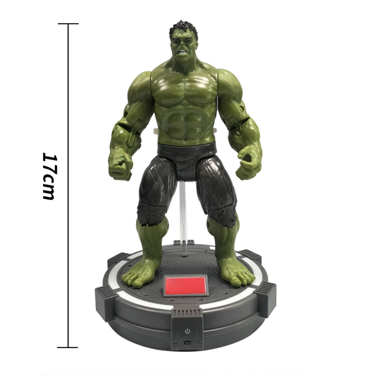 ZD Toys Set completo: Serie clásica articulada de 7 pulgadas: Hulk, con versión de base iluminada, figura de acción en miniatura