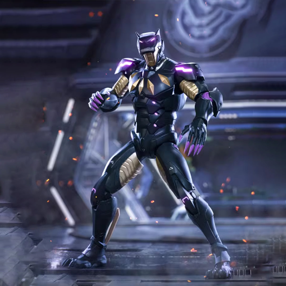 ZD Toys Super War Game Series Set completo: Pantera Negra, estilo videojuego, figura de acción en miniatura a escala 1:10