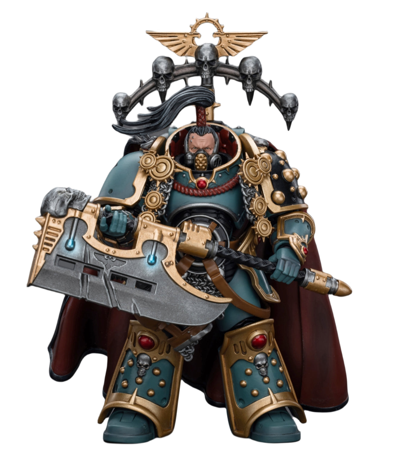 Figurine de collection JoyToy Warhammer The Horus Heresy : Préteur de la Légion des Fils d'Horus avec hache énergétique, échelle 1:18, JT9503