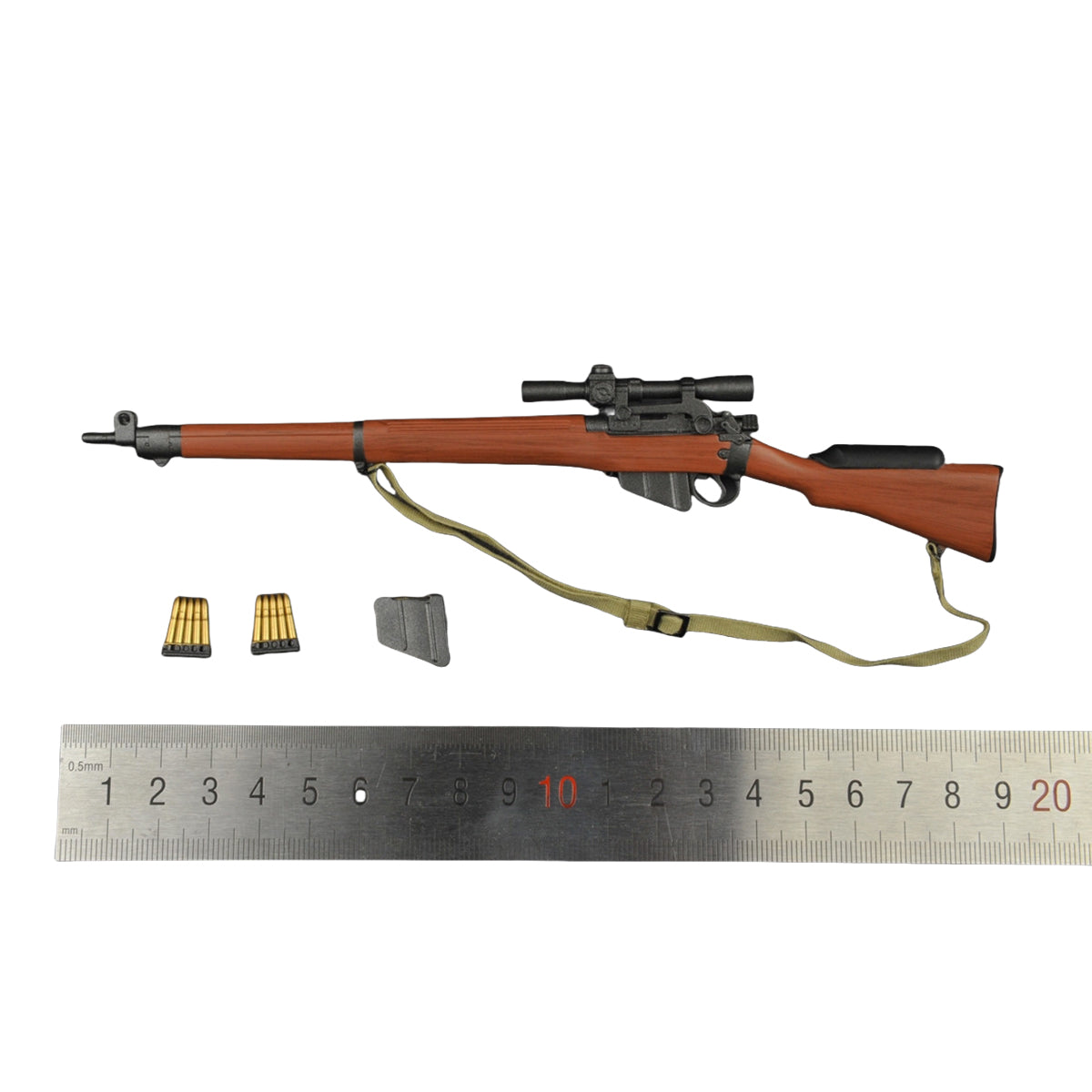 ZYTOYS, WWII British Lee-Enfield No.4 Mk1 Sniper/Rifle Model, Doll Acc