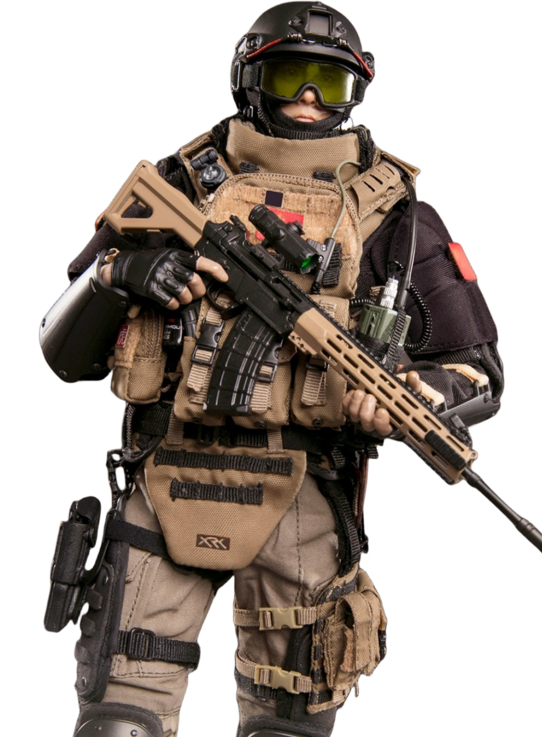 Figura coleccionable Flagset: Modern Battlefield, End War Ghost, Zimo, estilo militar, figura de acción masculina en miniatura a escala 1:6 FS73049