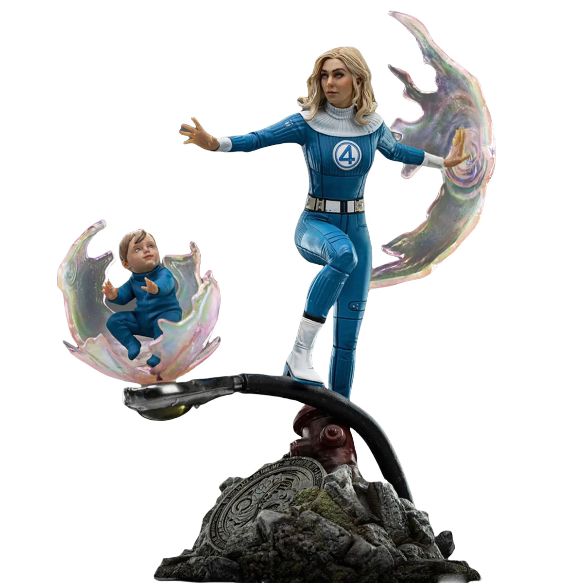 Iron Studios The Fantastic Four: First Steps - Mister Fantastic & Invisible Woman & Thing & Human Torch Art Statue