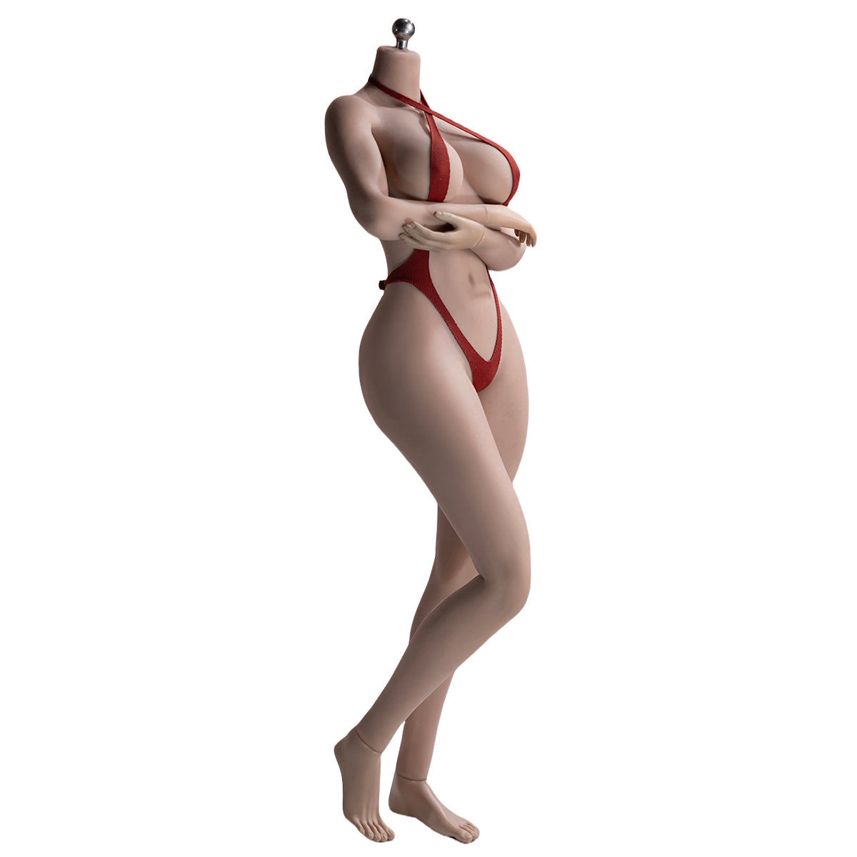 TBLeague, Seamless Eropean & Proportions Female Body Type Suntan-Skined Large Bust Detachable Feet, 1/6 Scale Action Figure Body