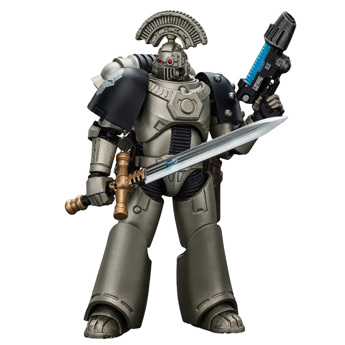 JOYTOY Warhammer The Horus Heresy, Iron Warriors Command Squad Chosen with Legion Standard/MKVI Tactical Sergeant with Power Sword and Plasma Pistol, Action Figures
