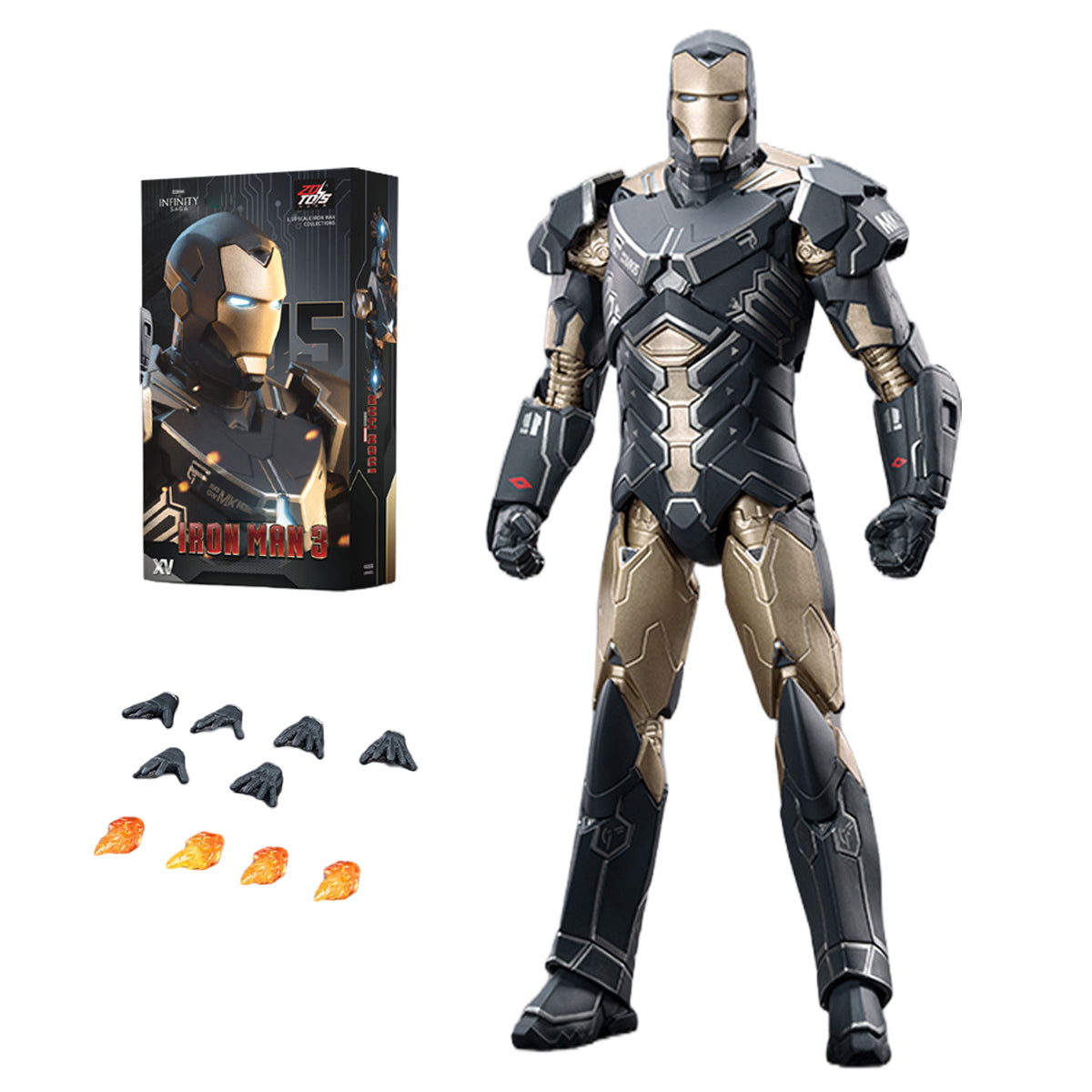 ZD Toys Iron Man Non-Light-Up Edition 1/10 Scale Action Figure