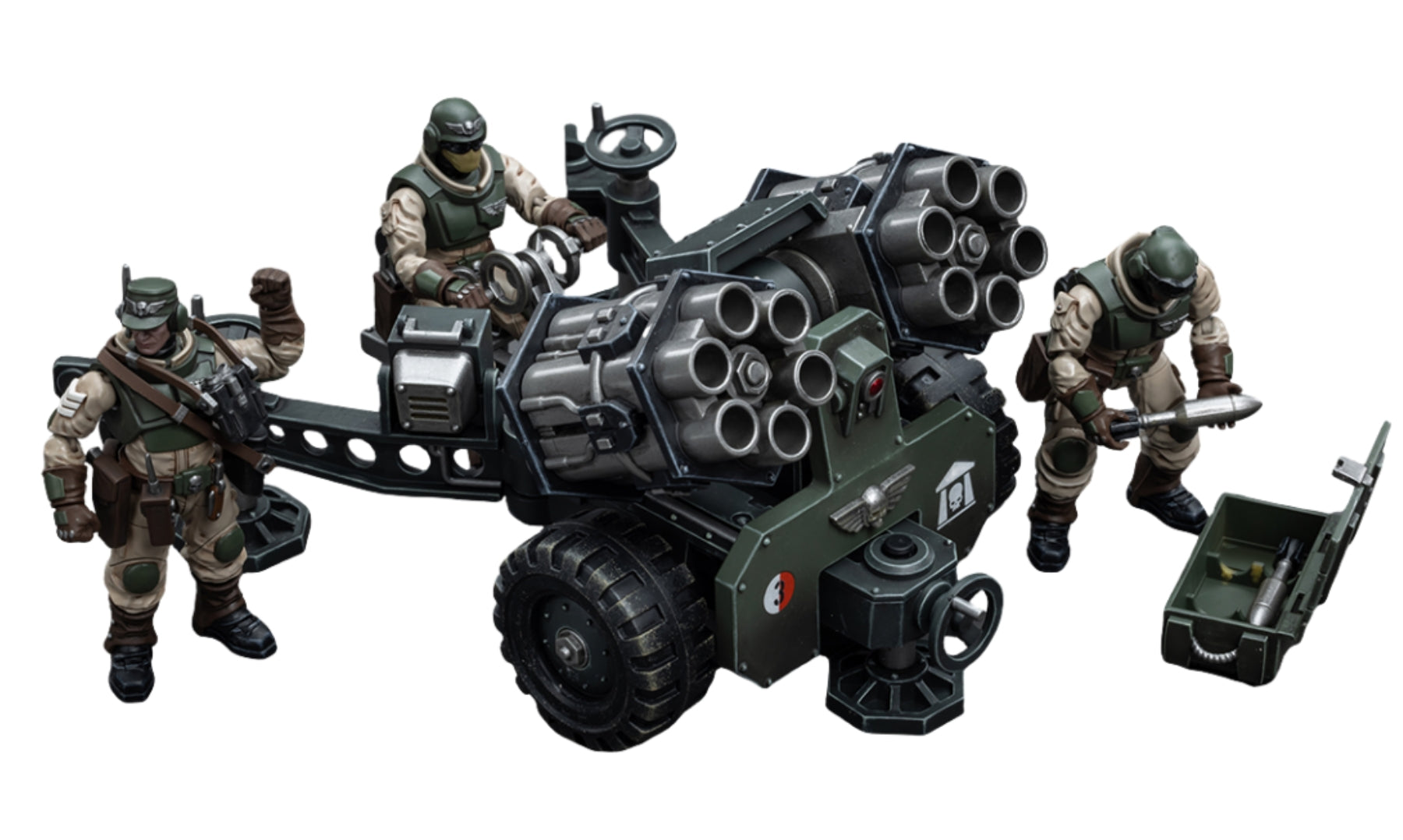 JOYTOY Astra Militarum Ordnance Team with Malleus Rocket Launcher JT8841 1/18 Scale Action Figure
