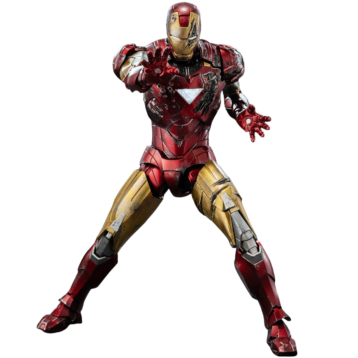 battle damaged iron man helmet on movie scenes Threezero DLX Iron Man Mark 6 Battle Damaged Version 3Z09180C0 Action