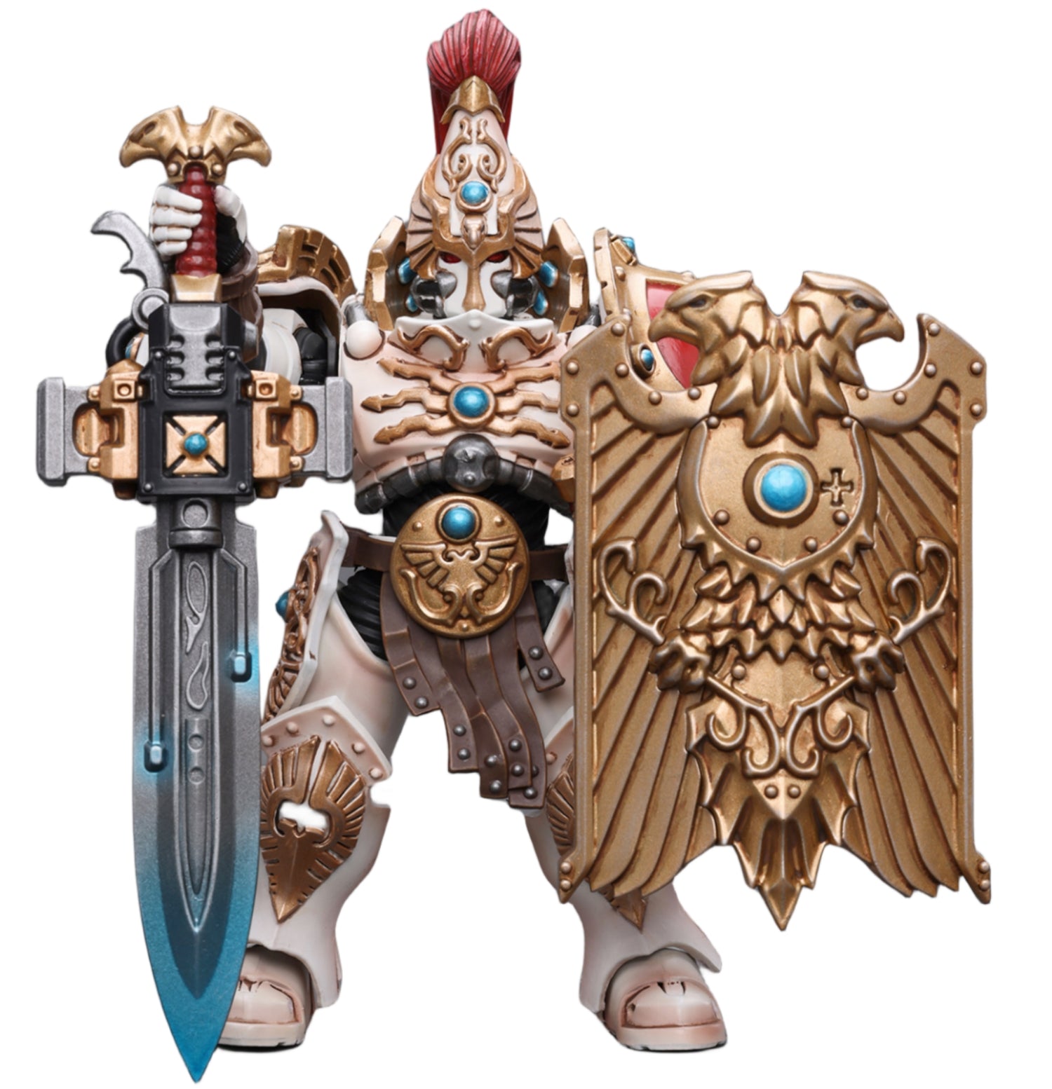 JoyToy 40K : Figurines d'action Adeptus Custodes Solar Watch Custodian Guard avec Sentinel Blade et Praesidium Shield